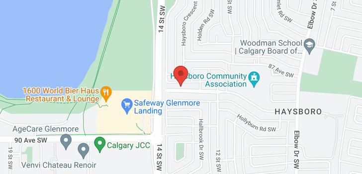 map of 1416 89 Avenue SW